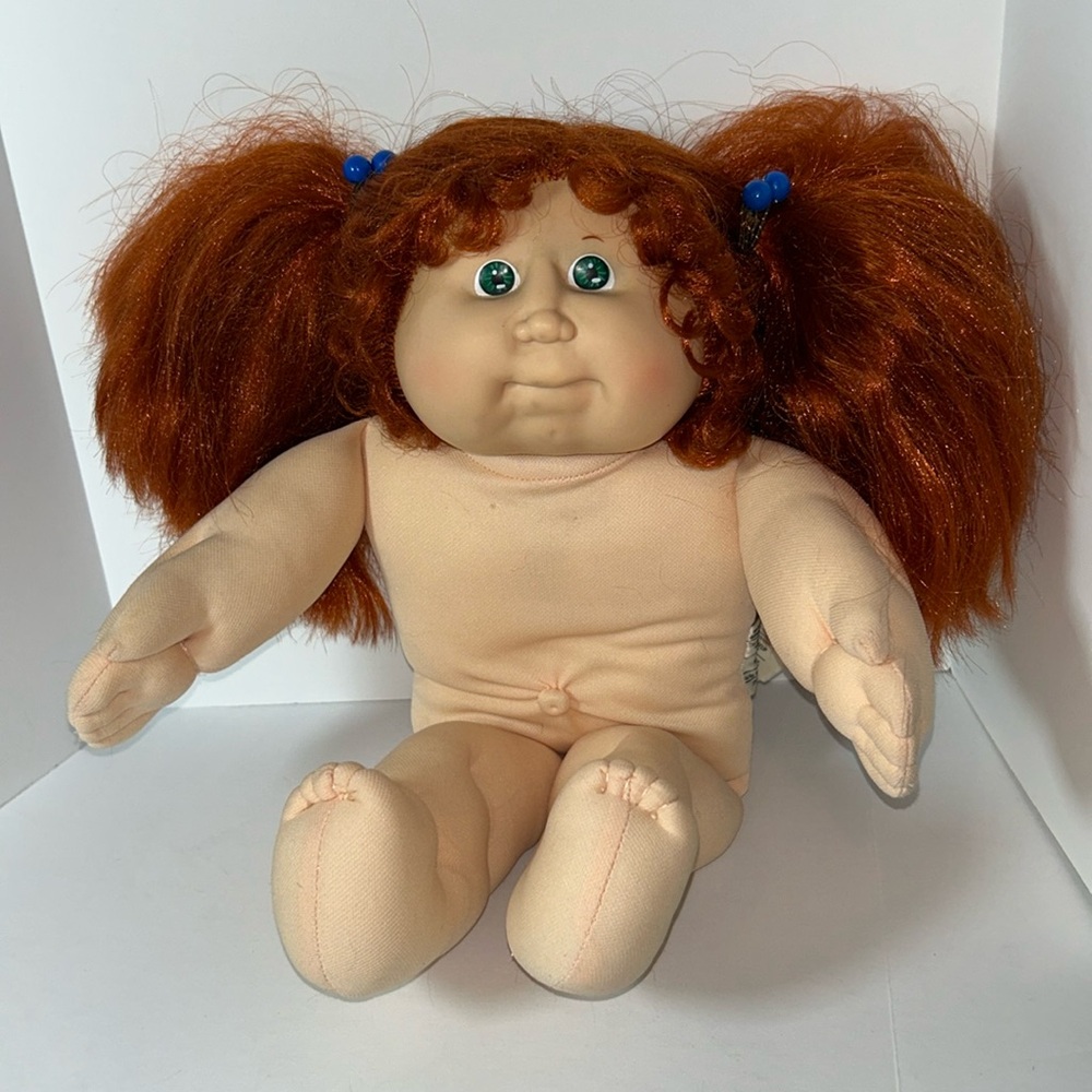 Vintage 1986 Cabbage Patch Red Haired Green Eyed Baby Doll